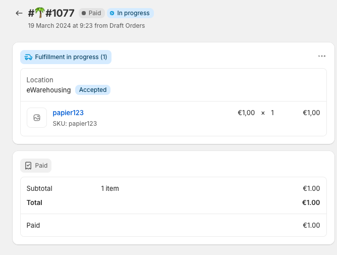 Shopify Order Status